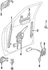 4445603 Mopar Chrysler Dodge Genuine Window Regulator Lebaron Spirit Shadow