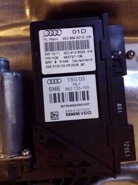 Audi 135-58660l Driver Left Rear Window Regulator Fits 03-10 A8 252762