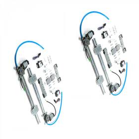 Ztp380c7c Auto Accessory Direct Flat Glass Window Kit 55 - 59 Chevy Gmc Fm350 Install Handles Switches 4-door