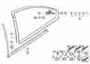 Bmw51367891911 Bmw Genuine Door Window Lifting Rear Left Railing Gasket Gloss Black E46