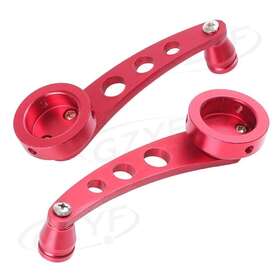 Enen-tradingusa 612050765992 Window Crank Handle Bar Glass Knob Aluminium Universal Red 2pcs Us
