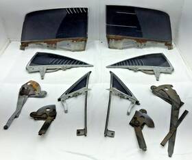 C6vb-6530600-a Ford 1966 1967 Fairlane Windows And Regulators 2 Door Hardtop Quarter Glass Vent