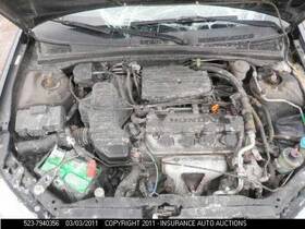 125-58878l Honda Driver Front Window Regulator Sedan Excluding Hybrid Fits 01-05 Civic 1935577-1