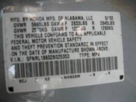 125-58992l Honda Driver Front Window Regulator Electric Fits 99-02 Odyssey 1683