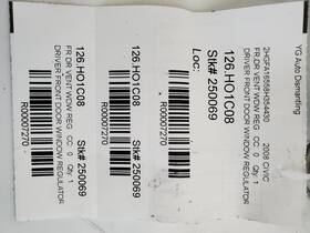 126.ho1c08 Honda Civic 2008 Door Vent Window Regulator Front 7270