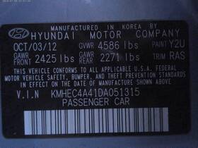 125-50518r Hyundai Passenger Front Window Regulator Electric Vin C Fits 11-15 Sonata 1764799
