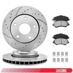 Front Drilled & Slotted Rotors Ceramic Brake Pads For 2007 - 2017 Jeep Wrangler. Fixed Price $79.99.