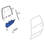For Volvo V70 1998-2000 9152725 Rear Left Window Regulator. Fixed Price $318.83.