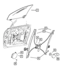 Genuine Mopar Front Door Window Regulator Left 4894529AA. Fixed Price $105.89.