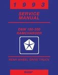1993 Dodge D/w 150-350 Truck, Ramcharger Shop Manual. Fixed Price $108.10.