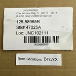 Front Right Window Regulator & Motor For 2003-2008 Toyota Matrix. Fixed Price $40.99.