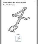 2000-2006 Subaru Regulator Complete 62222AE00A. Fixed Price $88.36.
