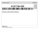 Genuine Bmw Window Lifter Without Motor, 51-33-7-184-390 New. Fixed Price $658.04.