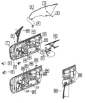 Genuine Mopar Window Regulator Motor Right 4724206AB. Fixed Price $84.25.