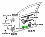 Oem Pregulator Sub-assy, Front Door Window, Set Genuine Toyota Lexus LS430. Fixed Price $402.67.