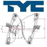 Tyc 660398 Power Window Motor & Regulator Assembly For RPACH-033 CH1350132 Qa. Fixed Price $88.09.
