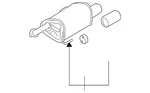 Genuine Subaru Muffler Assembly Left-hand 44300AL00D. Fixed Price $190.32.