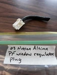 2003 Nissan Altima Passenger Front Window Regulator 80730-8J100 Connector Plug. Fixed Price $14.97.