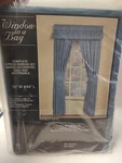 Window Bag 5 Piece Set Blue 70"W X 84" Long Wellington 7038 Curtron. Fixed Price $14.99.