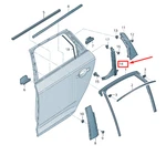New Audi A4 Avant B9 Rear Left Door Window Guide Rail 8W0839067. Fixed Price $40.08.