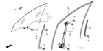 Genuine Power Window Regulator W/ Motor For 07-12 Acura Rdx Front Driver Honda. Fixed Price $140.00.