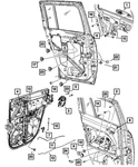 Genuine Mopar Rear Door Window Regulator Left 68002893AA. Fixed Price $137.20.