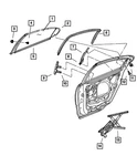Genuine Mopar Rear Door Window Regulator Left 4574101AR. Fixed Price $198.79.