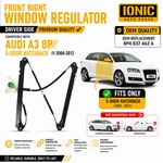 Front Right Window Regulator Driver Side Audi A3 8P 5-DOOR Hatchback 2004-2012. Fixed Price $40.30.